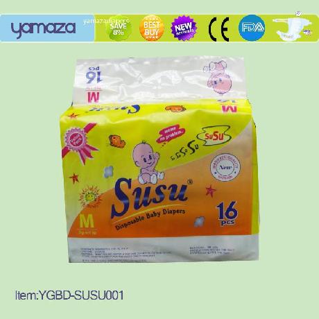 OEM SUSU baby diapers,18/16/12 PCS PER BAG