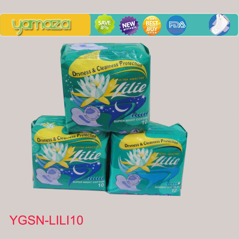 women cotton super long sanitary napkin,240mm Lile napkin